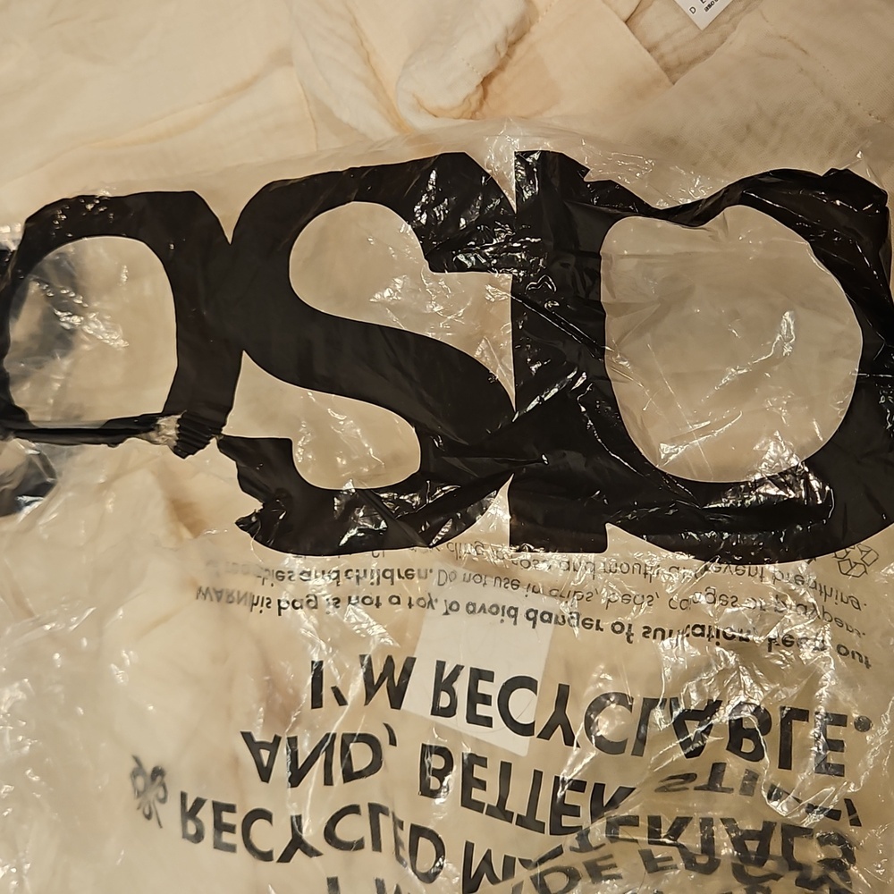 NWT ASOS DESIGN Button Down cheesecloth shirt Sz.12 - Picture 8 of 8